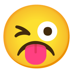 winking face with tongue and frowning face