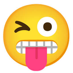 winking face with tongue and grimacing face