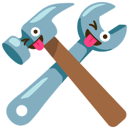 winking face with tongue and hammer and wrench
