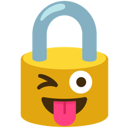 winking face with tongue and locked