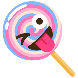 winking face with tongue and lollipop