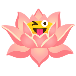 winking face with tongue and lotus