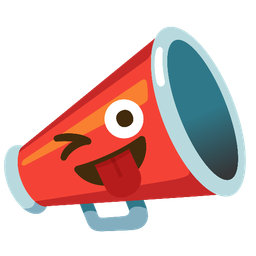 winking face with tongue and megaphone