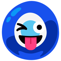 winking face with tongue and nazar amulet