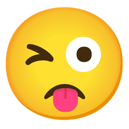winking face with tongue and persevering face