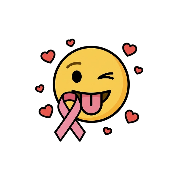 Winking face with tongue and Reminder ribbon