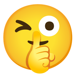 winking face with tongue and shushing face