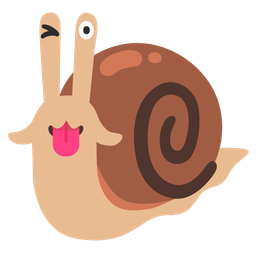 winking face with tongue and snail
