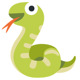 winking face with tongue and snake