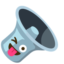 winking face with tongue and speaker low volume