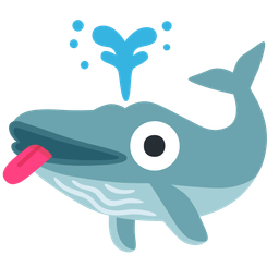 winking face with tongue and spouting whale