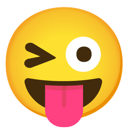 Winking face with tongue and Squinting face with tongue
