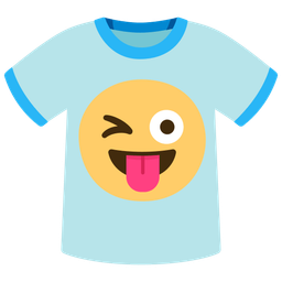 winking face with tongue and t-shirt