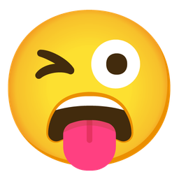 winking face with tongue and tired face