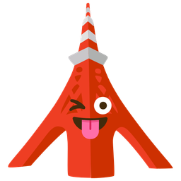 winking face with tongue and Tokyo tower