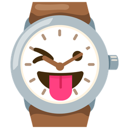 winking face with tongue and watch