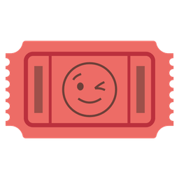 winking face and admission tickets