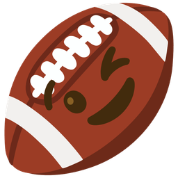 winking face and american football