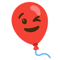 winking face and balloon