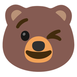 winking face and bear