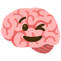 winking face and brain