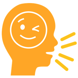 winking face and bust in silhouette