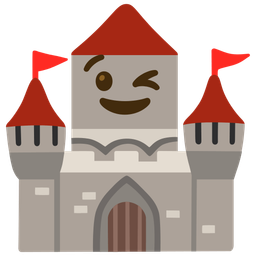 winking face and castle