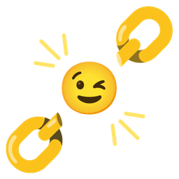 winking face and chains