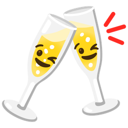 winking face and clinking glasses