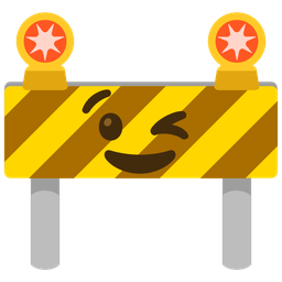 winking face and construction