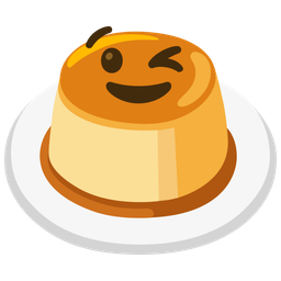 winking face and custard