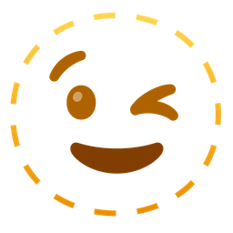 winking face and dotted line face