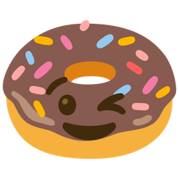 winking face and doughnut