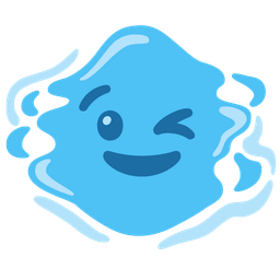 winking face and droplet