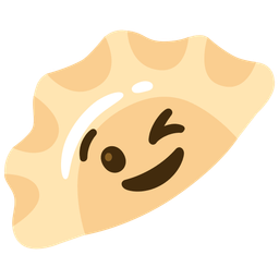 winking face and dumpling