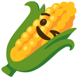 winking face and ear of corn