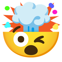 winking face and exploding head