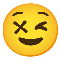 winking face and face with crossed-out eyes