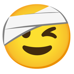 winking face and face with head-bandage