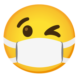 winking face and face with medical mask