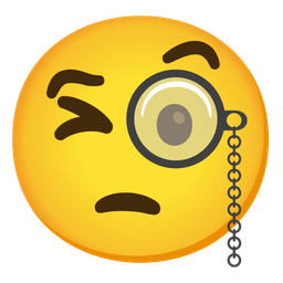 winking face and face with monocle