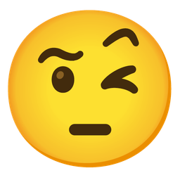 winking face and face with raised eyebrow