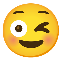 winking face and flushed face