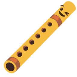 winking face and flute
