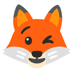 winking face and fox