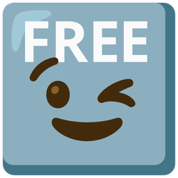 winking face and FREE button