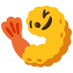 winking face and fried shrimp