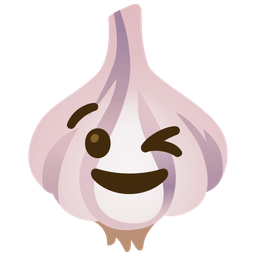 winking face and garlic