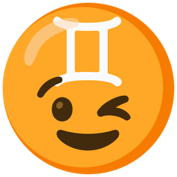 winking face and Gemini