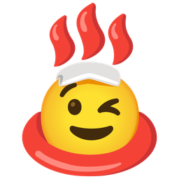 winking face and hot springs